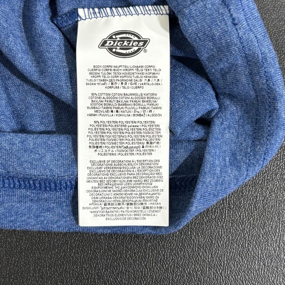 Dickies LT GL Blue Pocket T Shirt Mens Short Sleeve Casual Workwear Top - Picture 7 of 9